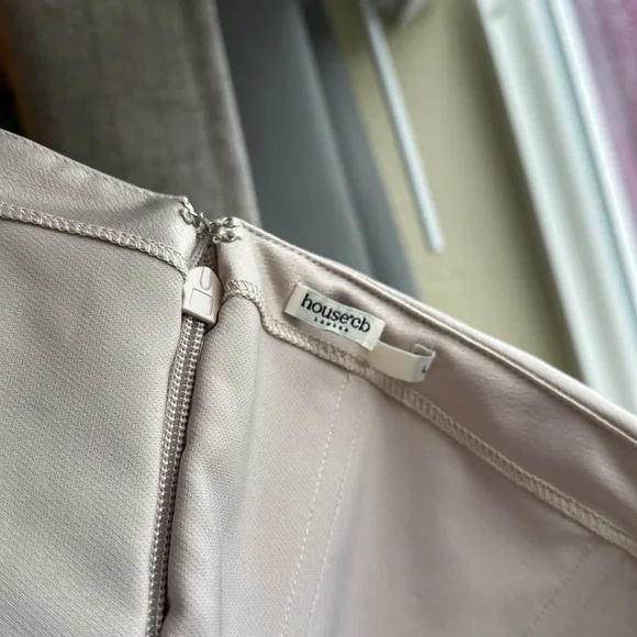 HOUSE OF CB 'Jasmine' Oyster cream Draped Strapless Corset‎ Dress NWOT size L - Picture 3 of 11